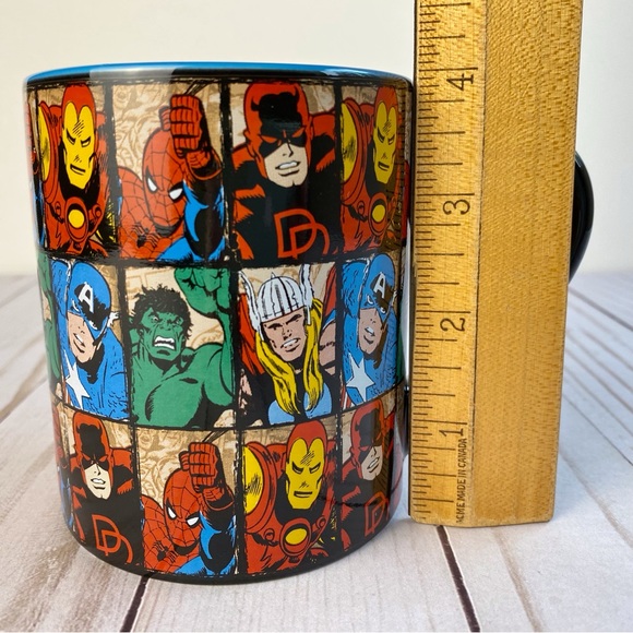 Marvel superhero’s grid coffee cup, character mug, black handle - Picture 7 of 9